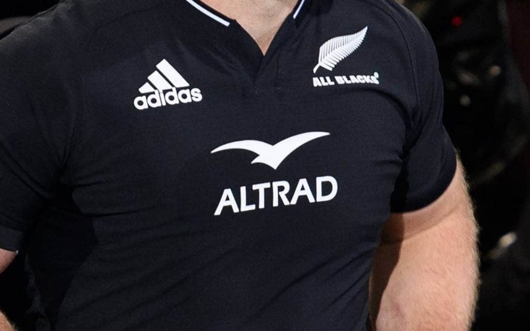 The All Blacks' jerseys are sponsored by French company Altrad, whose owner is defending bribery charges in a French court.