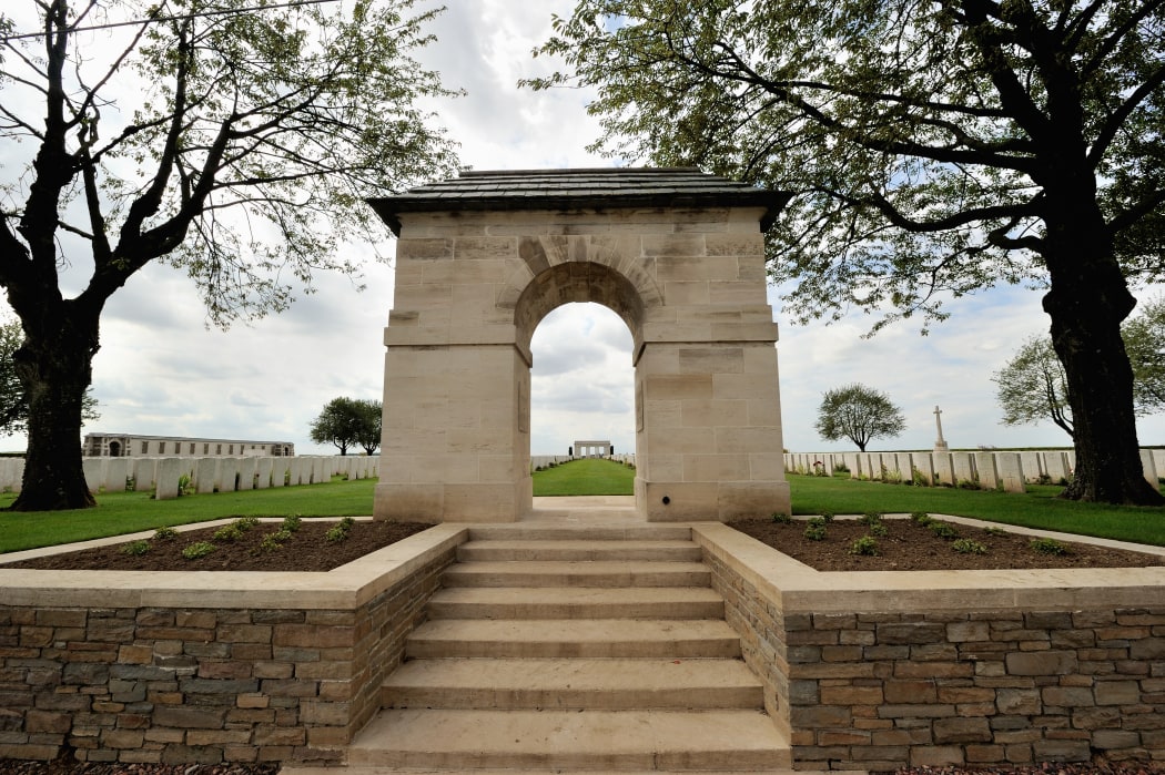 The World War I British cemetery, the Caterpillar Valley Cemetery in Longueval, in the Somme, northern France.