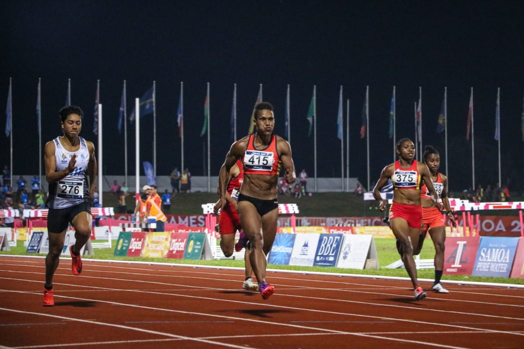 PNG's Toea Wisil defended her women's 100m title.