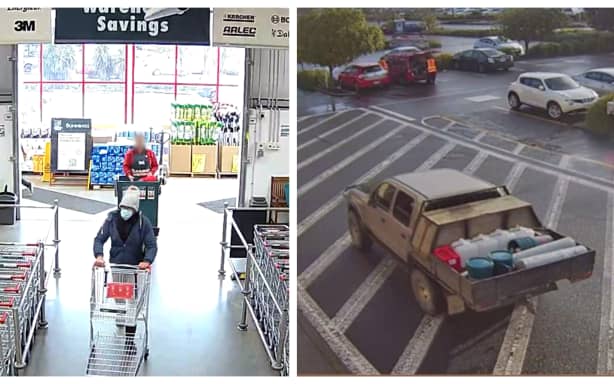 The man police believe to be Tom Phillips, sighted at Bunnings in Te Rapa and the stolen 2003 bronze-coloured Toyota Hilux flat-deck ute believed to have been driven by Tom Phillips and seen in Pokuru near Te Awamutu, in Te Rapa, and in Kawhia on three separate occasions on Wednesday.
