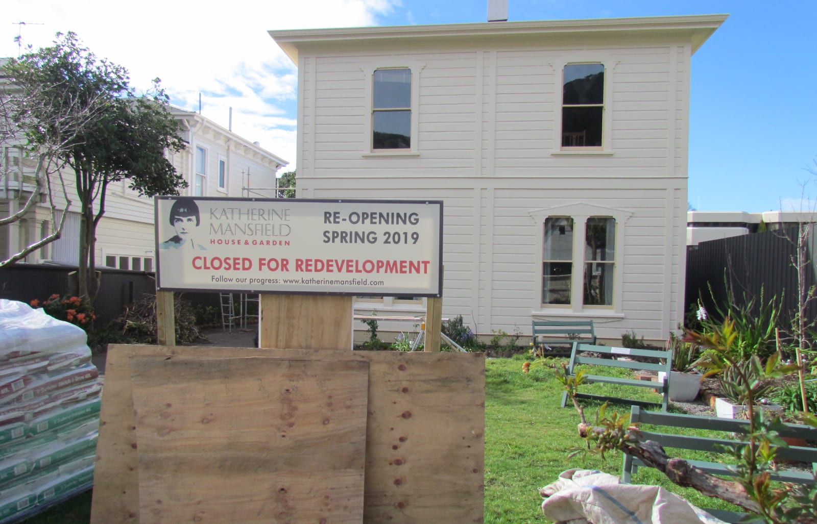 Katherine Mansfield's childhood home has been undergoing redevelopment.