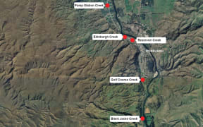 There are five damaged creek sites that cross SH8 that are being worked on simultaneously.