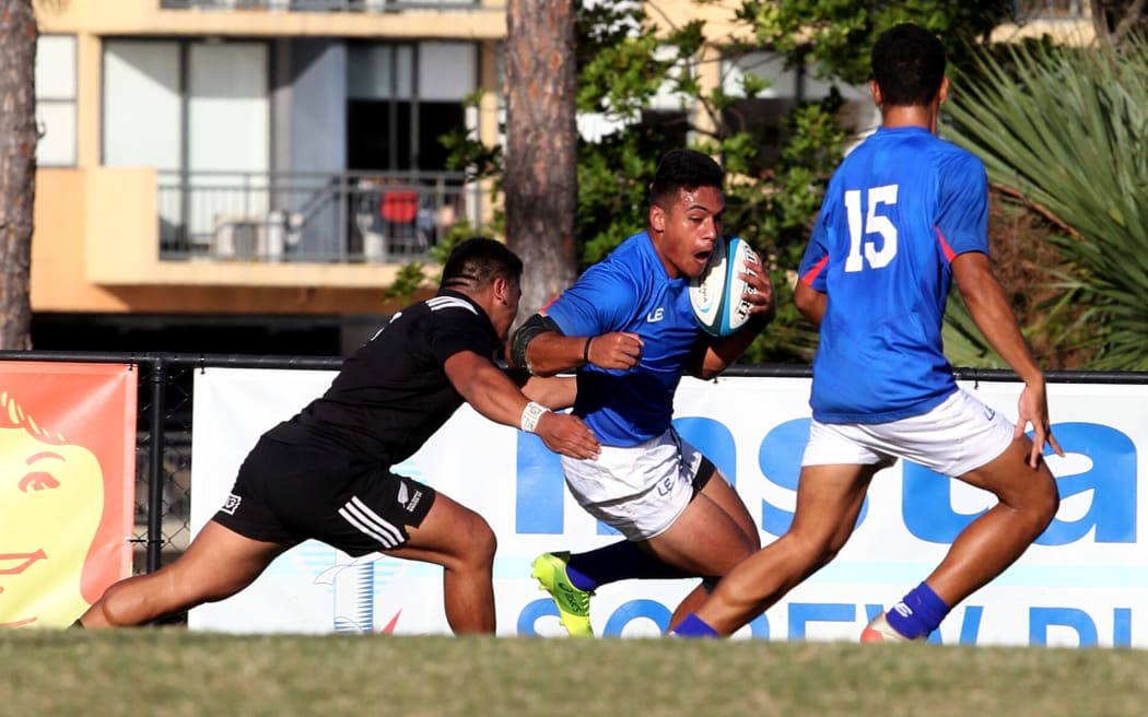 Samoa take on New Zealand at the Oceania Rugby Under 20 Championship.