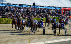 Cruz Bromac  wins the New Zealand Trotting Cup Day at Addington Raceway, 2019.