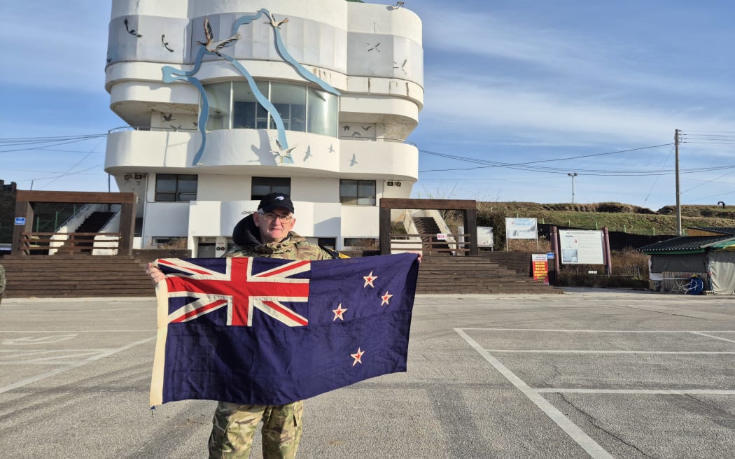 Captain Steven Carruthers in the North / South Korea Demilitarised Zone.