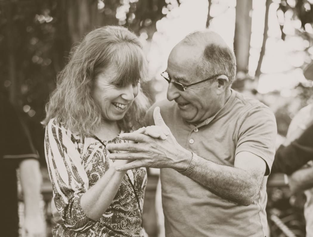 older couple dancing
