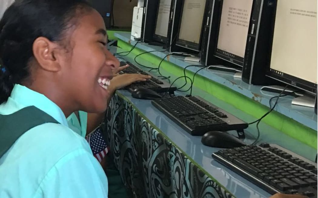 Computer lab at Magiagi Primary School, Samoa