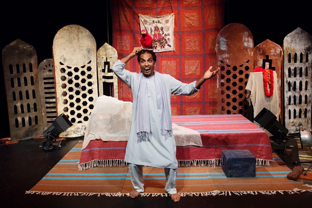Jacob Rajan performing in "Guru of Chai" at the Darwin Festival.