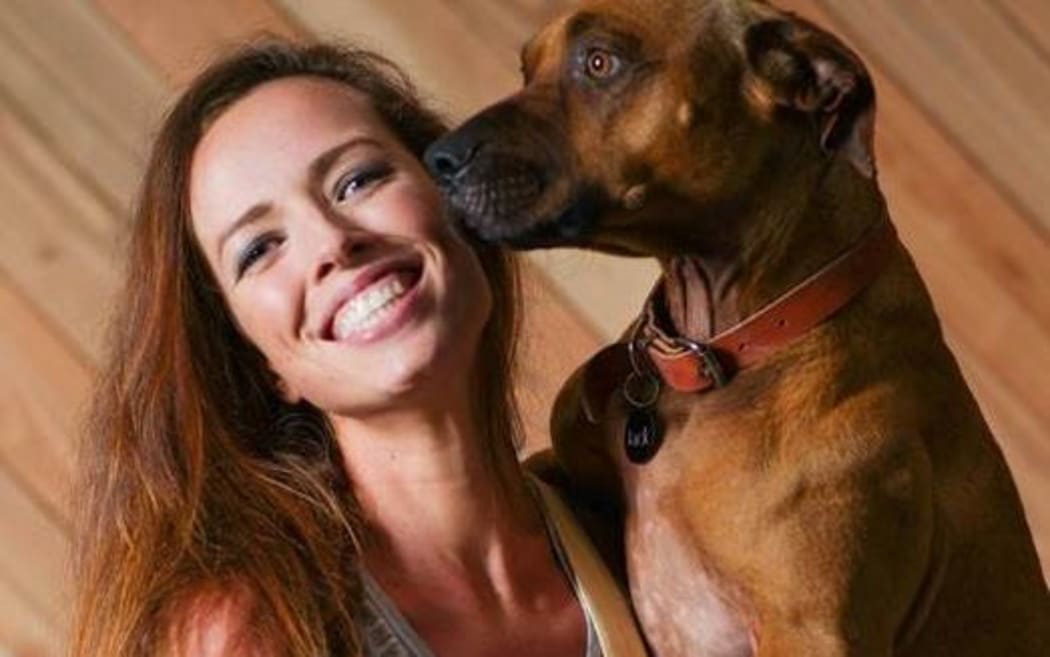 Hannah McOwan and her dog, Jack