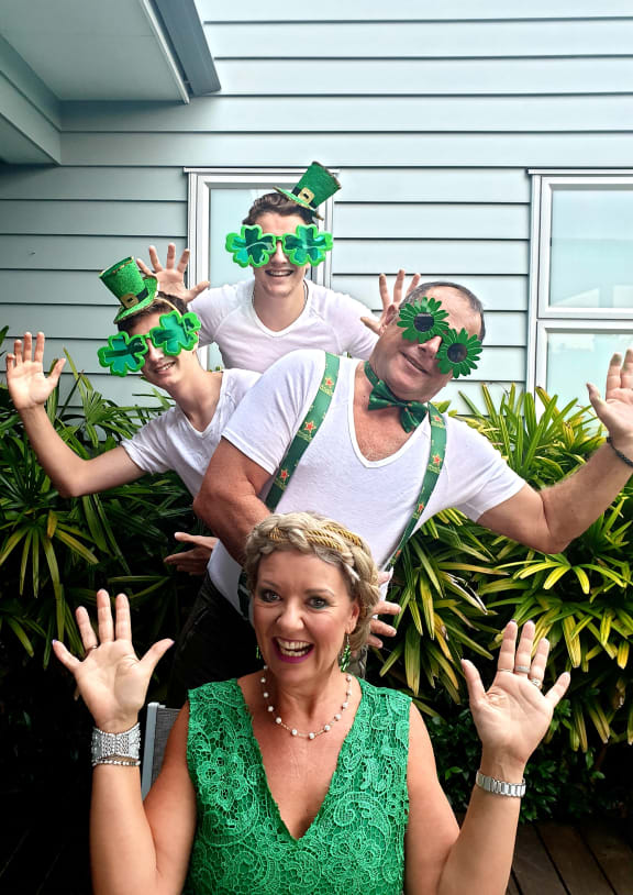 Annette Janes and family Irish theme.