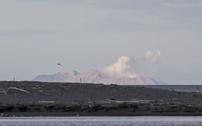 Whakaari / White Island in the hours after the eruption.