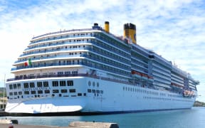 Costa Atlantica during stop-over in Papeete