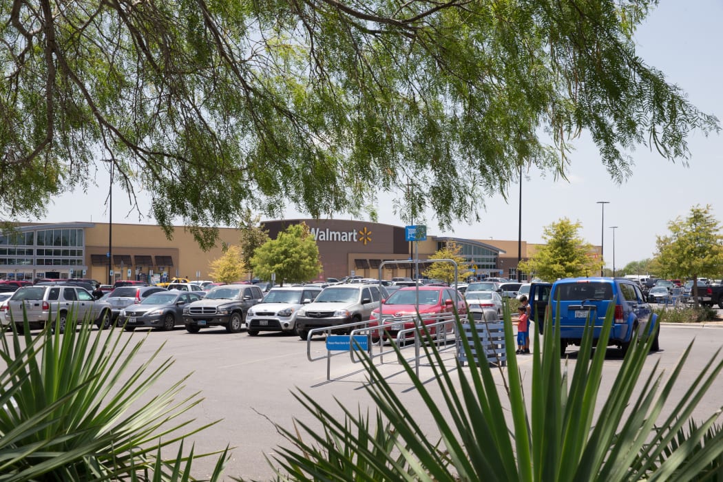 The Walmart parking lot in San Antonio, Texas, where a truck was found with eight bodies and dozens of others suffering dehydration and heat stroke.