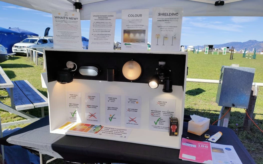 The Kaikōura Dark Sky Trust displayed ‘‘the good, the bad and the ugly’’ of lighting at the Kaikōura A&P Show earlier this year. Photo: David Hill / North Canterbury News