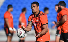 Flanker Jerome Kaino at All Blacks practice.