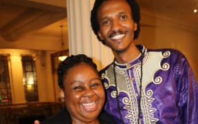 South African High Commissioner Vuyiswa Tulelo and community leader Guled Mire