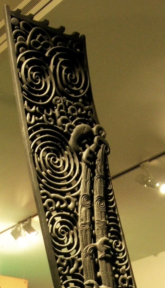 Sternpost of Te Toki-a-Tāpiri, Auckland Museum