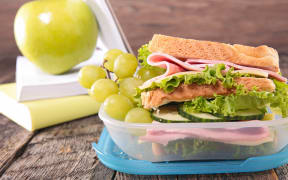 Healthy school lunchbox.