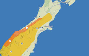 Orange heavy rain warning for Westland, Fiordland