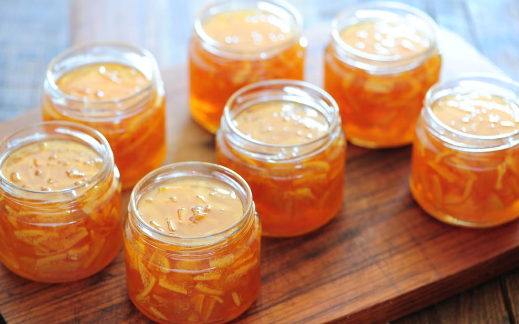 Jars of home-made marmalade