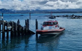 Coastguard Kaikōura boat in South Bay.