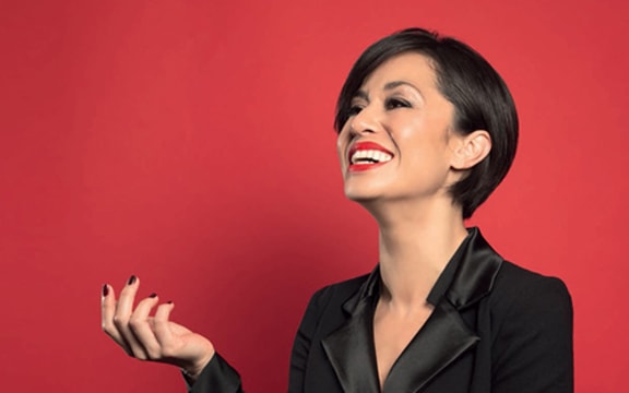 A portrait of actress Teuila Blakely
