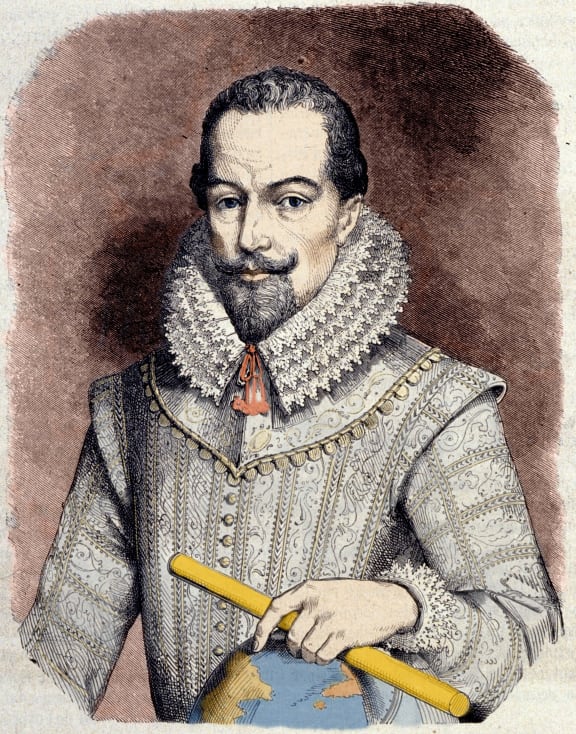 Portrait of courtier Sir Walter Raleigh (1552-1618).