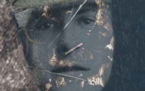 One of Tim Gruchy's projected images that accompanied the performance of 'Face'