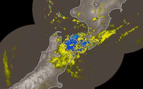 Heavy rain over Wellington and the top of the South Island on Thursday morning.