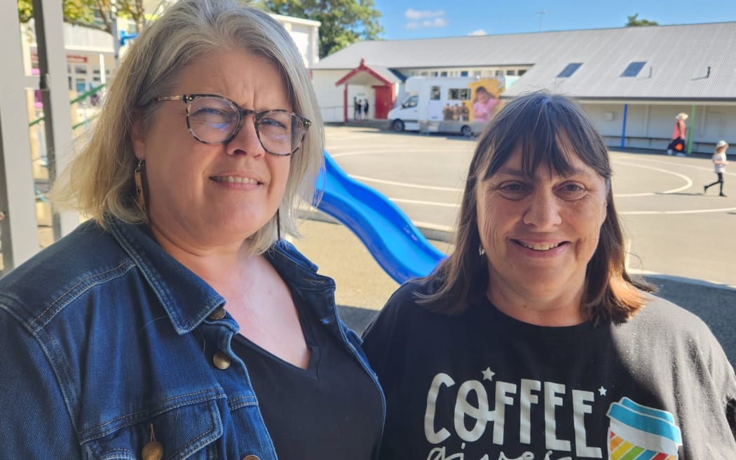 Newtown Primary School deputy principal Leanne Whitfield (left) and teacher Mary Bluck.