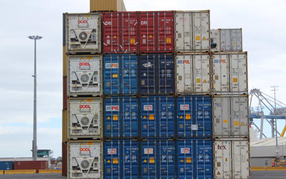 Container stack Ports of Auckland