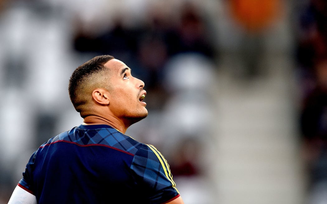 Aaron Smith of the Highlanders prior to the Super Rugby match between the Highlanders and the Reds.