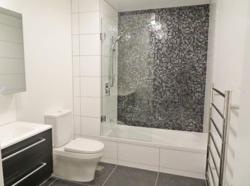 The bathroom.