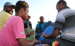 Evacuees form Ambae arriving at Espiritu Santo