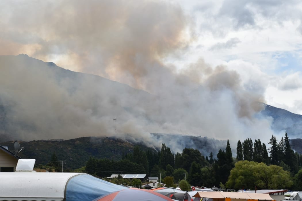 Smoke from the fire was seen from a nearby campsite.