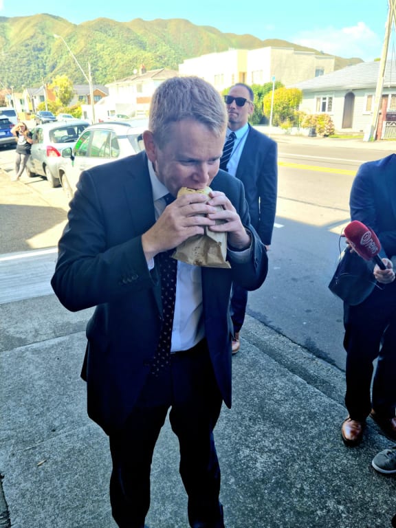 Prime Minister Chris Hipkins shifts from the bread-and-butter issues to a cheeky steak and cheese.