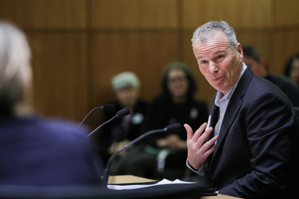 Fintan Devine argues abortion safe zones with Green MP Jan Logie