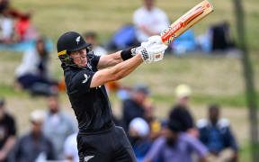 Mitch Hay of New Zealand, New Zealand Blackcaps v Pakistan, 2nd ODI cricket match at Seddon Park, Hamilton, New Zealand on Wednesday 2 April 2025.