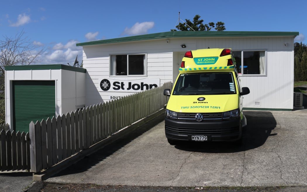 A VW first response unit at Hokianga's Rāwene’s St John ambulance station.