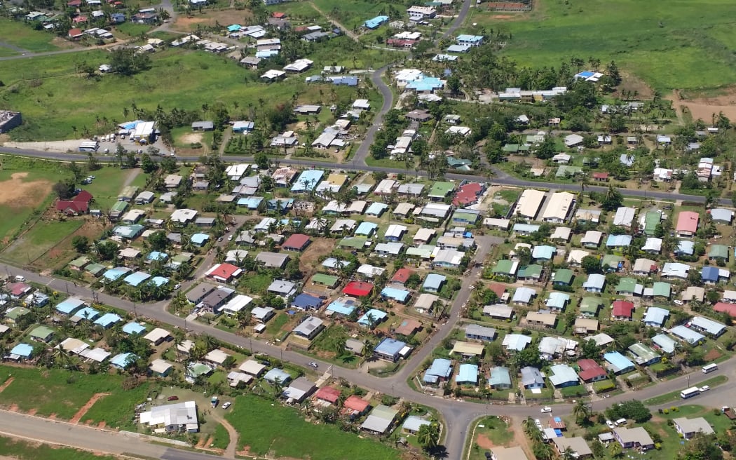 A Nadi suburb in Fiji from the air