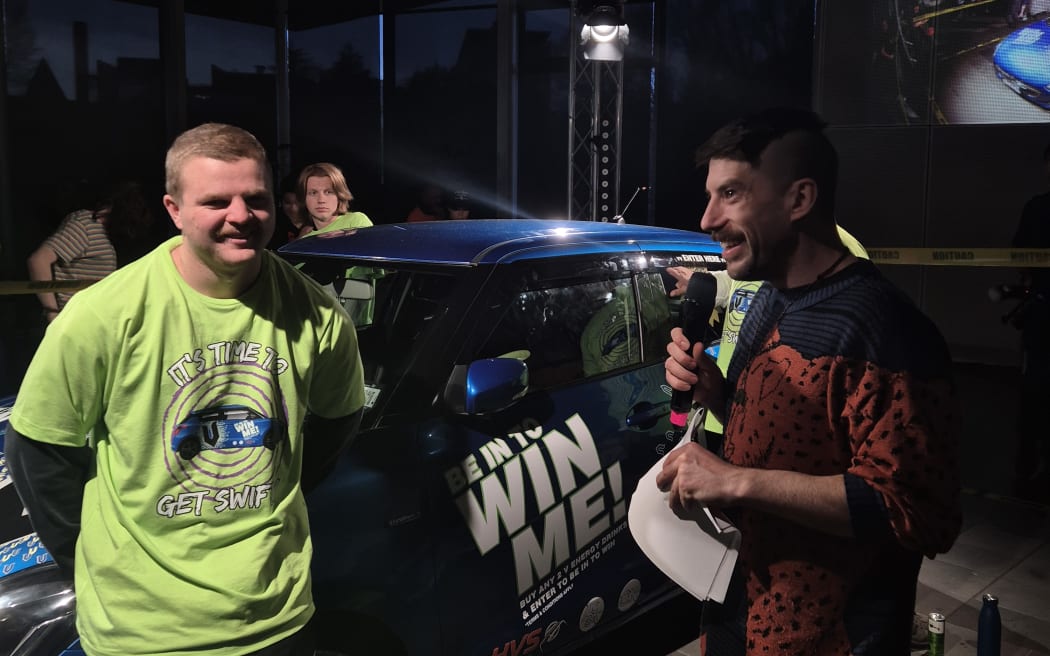 Canterbury University students are seeing who can hold onto a new Suzuki Swift Hybrid the longest - with the winner taking home the car worth about $20,000.