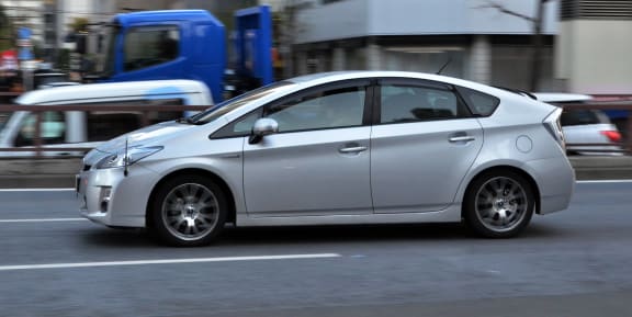 A Toyota Prius car in Tokyo.