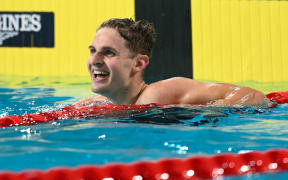 Lewis Clareburt of New Zealand wins the Men's 400m Individual Medley Swimming Final on Day 2 of the XXII Commonwealth Games at the Sandwell Aquatics Centre in Birmingham, England on Saturday 30 July 2022. 

 © Copyright photo: Andrew Cornaga / www.photosport.nz