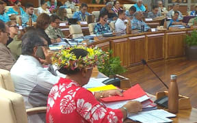 French Polynesia’s territorial assembly in session.