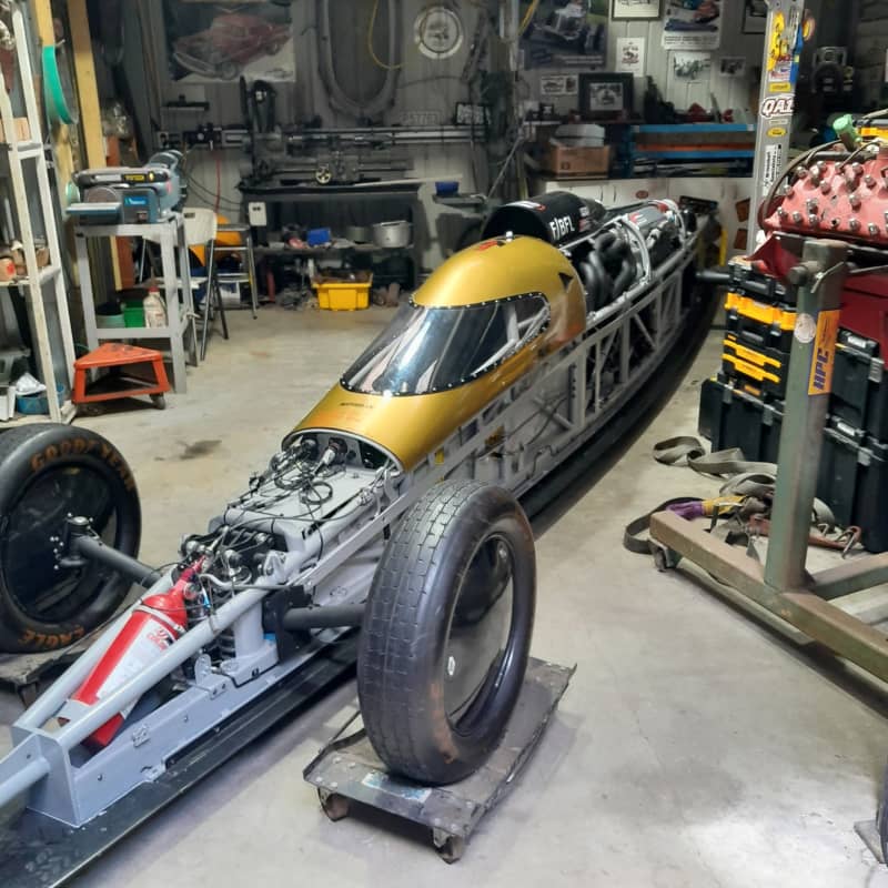 Dave Alexander has spent almost nine years building a turbo charged Lakester.