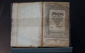 One of two copies of the Magna Carter kept in New Zealand.