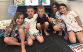Berhampore School students, from left, Whaitiri, Vinnie, Angus, Liv and Grace.