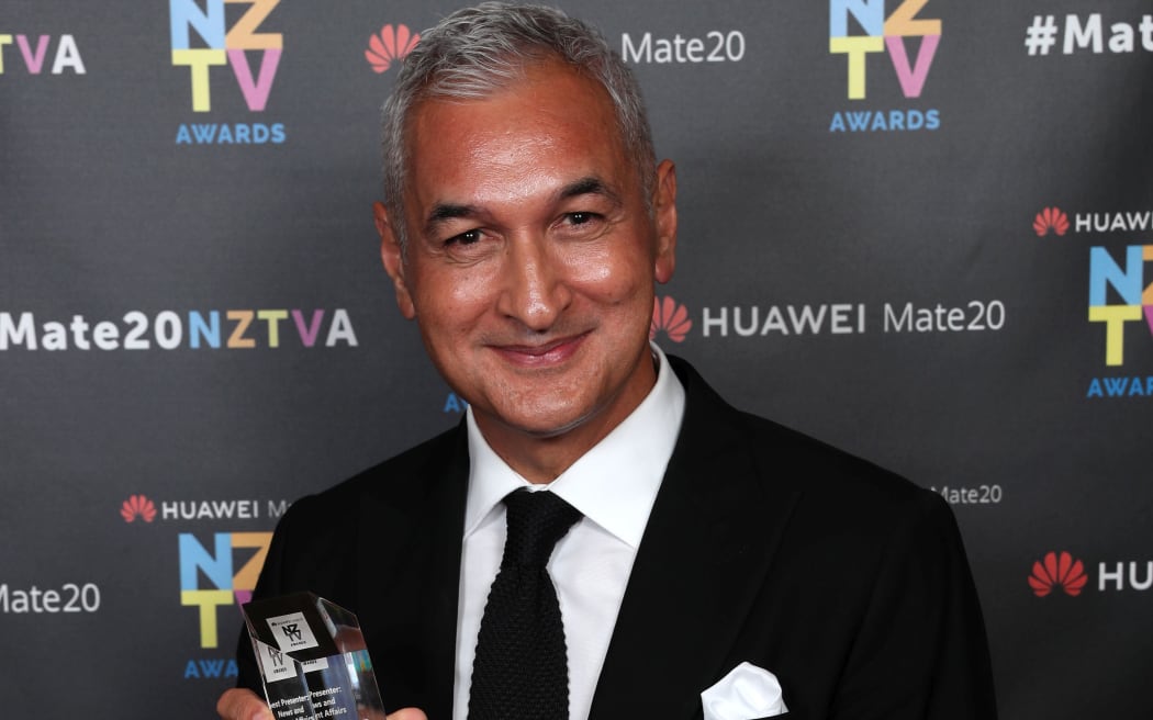 AUCKLAND, NEW ZEALAND - NOVEMBER 22:  Best Presenter News and Current Affairs winner Mike Mc Roberts from Newshub at the 2018 Huawei Mate20 New Zealand Television Awards at the Civic Theatre in Auckland, New Zealand on November 22, 2018.  on November 22, 2018 in Auckland, New Zealand. (Photo by Michael Bradley/Getty Images for NZTV Awards)