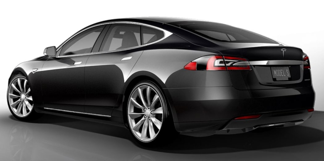 The Model S Tesla electric car.