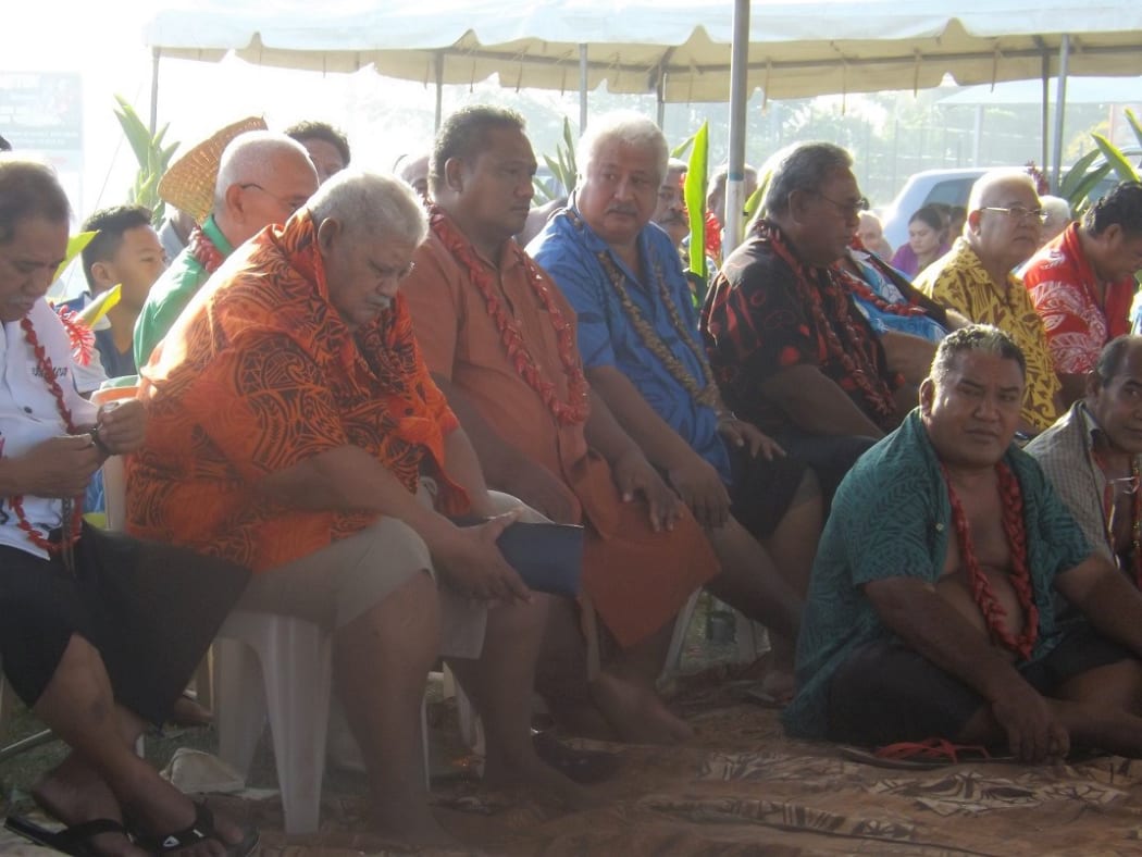 Village matais attending a bestowal ceremony